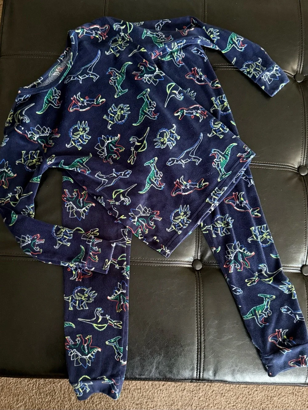 Cat & Jack Navy Blue Dinosaur Pajama Set